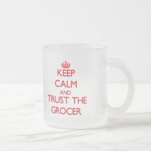 Tasse Givré Gardez le calme et faites confiance à l'épicier