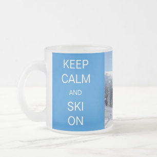 Tasse Givré Gardez le calme et le ski dessus