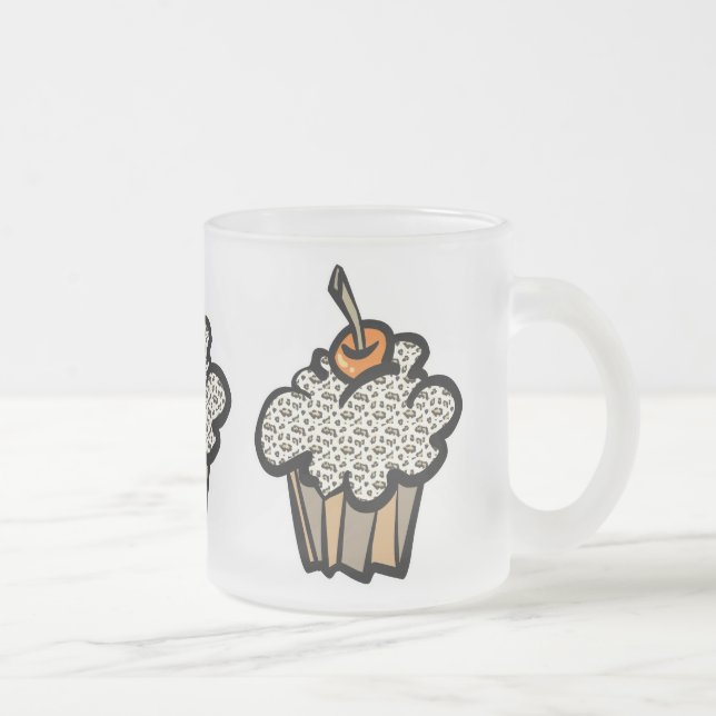 Tasse Givré gâteau au décor imprimé léopard (Droit)