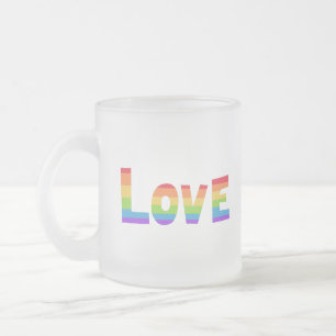 Tasse Givré Gay pride LGBT rainbow flag L'amour est l'amour LG