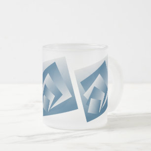 Tasse Givré Géométrie bleu sarcelle