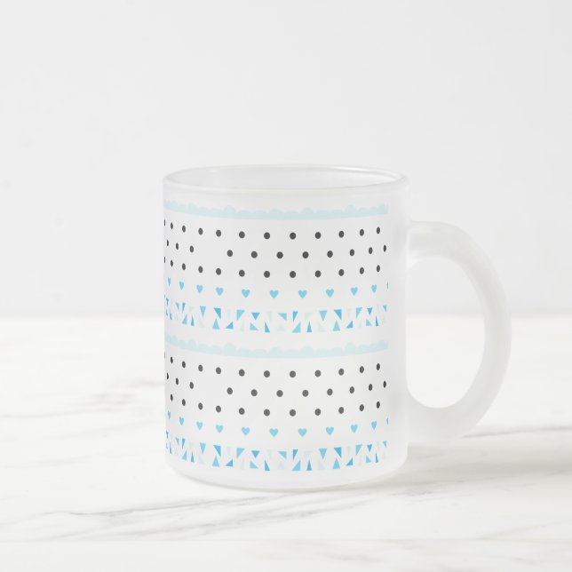 Tasse Givré Géométrie bleue (Droit)