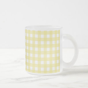 Tasse Givré Gingham jaune pâle et blanc