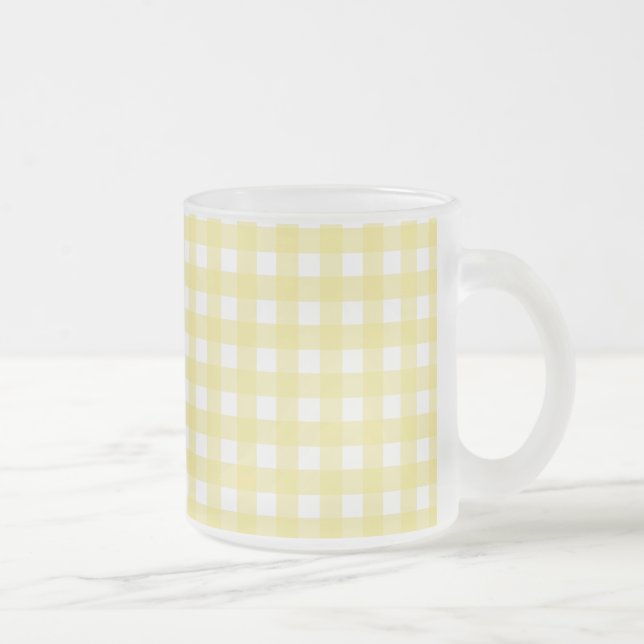 Tasse Givré Gingham jaune pâle et blanc (Droit)