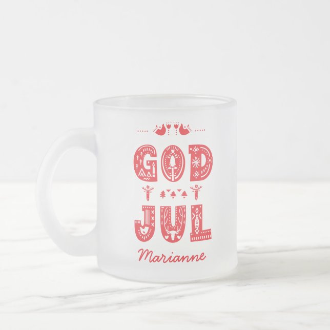 Tasse Givré God Jul Traditional Swedish Christmas Font (Gauche)