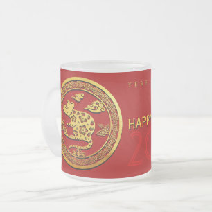 Tasse Givré Gold Chinois Papier coupé Rat Année Choisir Couleu
