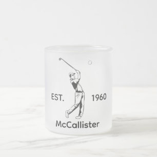 Tasse Givré Golfeur nom personnalisé et année 
