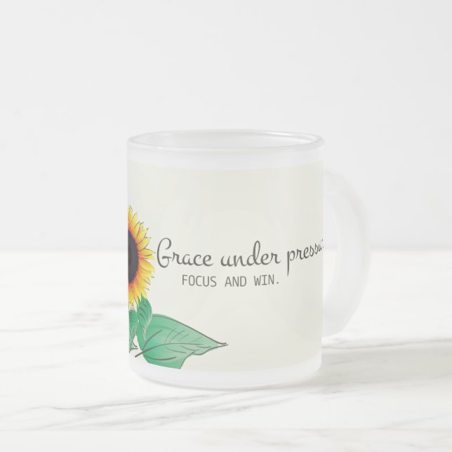 Tasse Givré Grace sous pression : Citation de tournesol inspir (Devant droit)