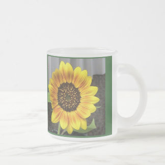 Tasse Givré Grand tournesol en verre givré