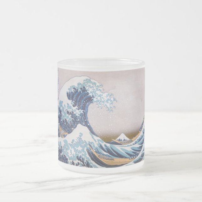 Tasse Givré Grande vague du tsunami Kanagawa Japon par Hokusai (Centre)