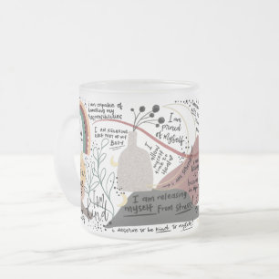 Tasse Givré Graphiques d'affirmations d'amour de soi positives