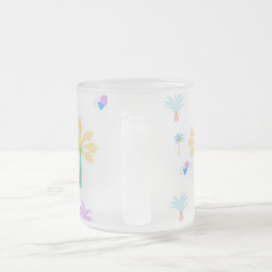 Tasse Givré Graphisme Rétro Palmiers