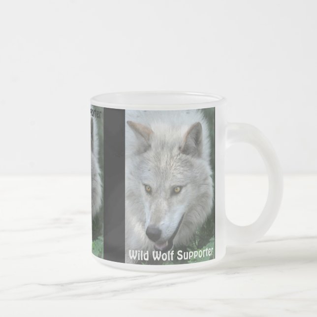 Tasse Givré GRAY WOLF EYES Wildlife Supporter Drinkware (Droit)