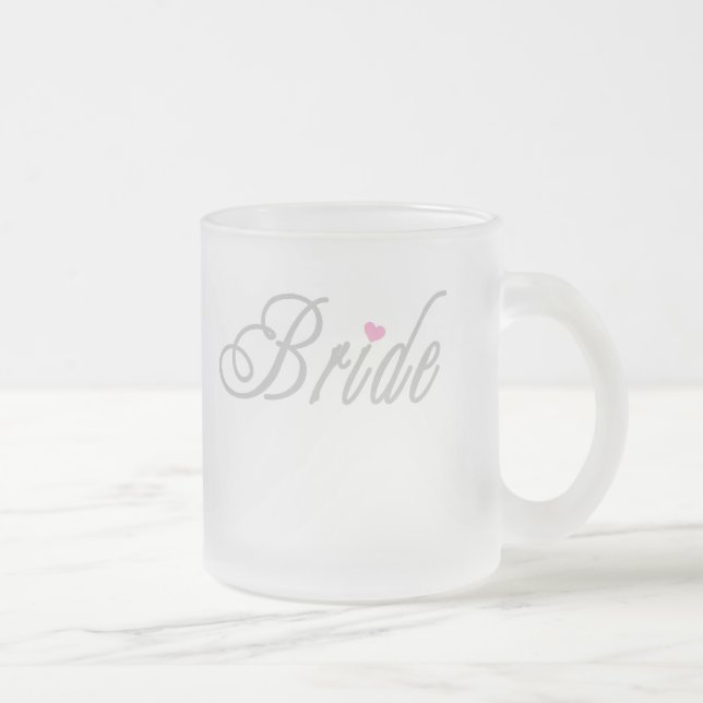 Tasse Givré Gris chics de jeune mariée (Droit)