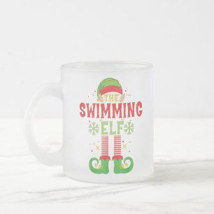 Tasse Givré Groupe de jumelage famille elfe natation Noël