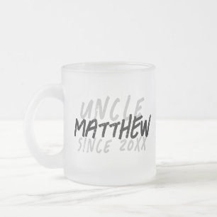 Tasse Givré Grunge noir et blanc moderne pour l'oncle Cool