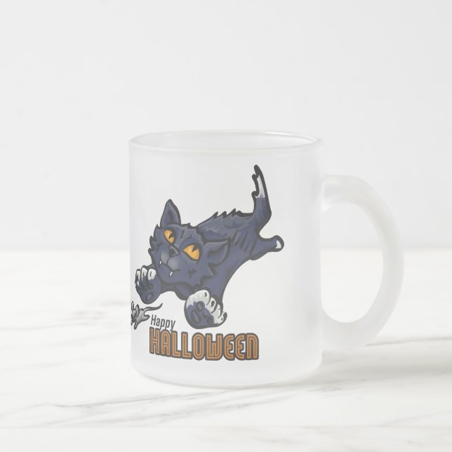 Tasse Givré Happy Halloween Chat et souris (Droit)