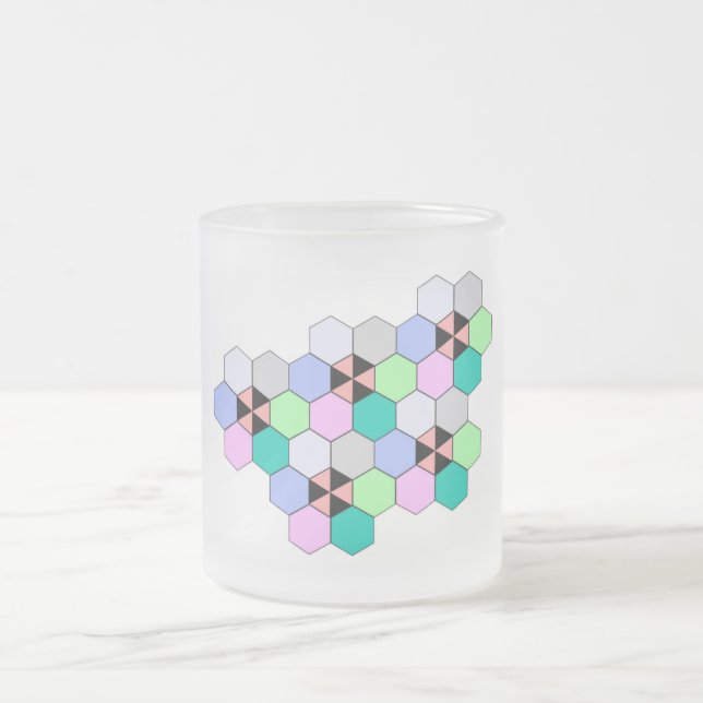 TASSE GIVRÉ HEXAGON COLORÉ (Centre)