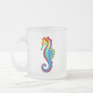 Tasse Givré Hippocampe polygonal arc-en-ciel