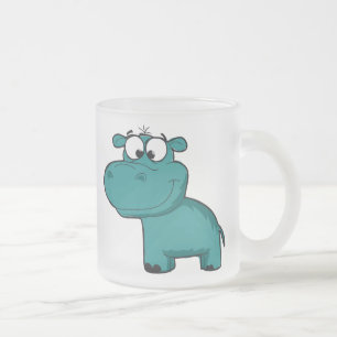 Tasse Givré Hippopotame heureux bleu