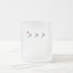 Tasse Givré Ho Ho Ho portant un chapeau de santa rouge