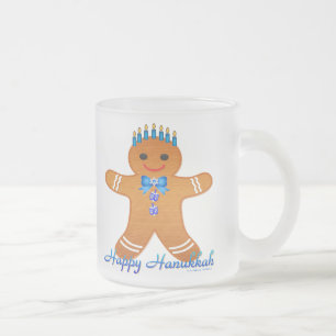 Tasse Givré Homme en pain d'épice de Hanukkah Judaica Menorah