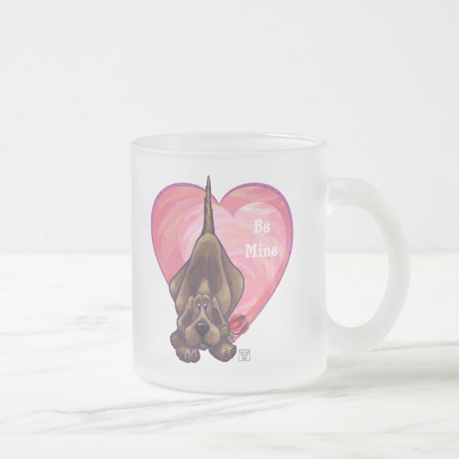 Tasse Givré Hound Dog Valentine's Day (Droit)