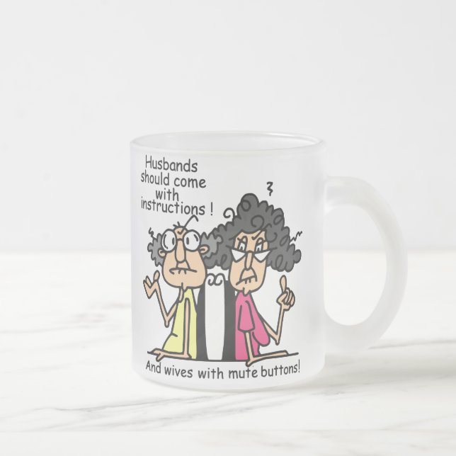 Tasse Givré Humour d'attitude de maris et d'épouses (Droit)