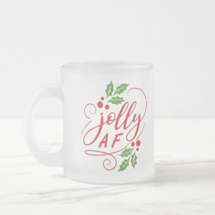 Tasse Givré Humour de la fête de Noël de Jolly AF