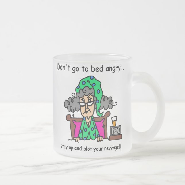 Tasse Givré Humour heure du coucher (Droit)