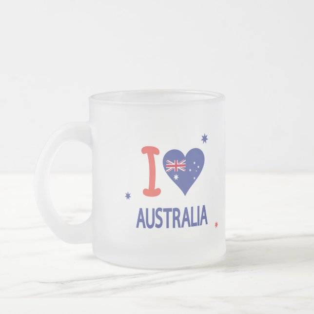 Tasse Givré "I LOVE AUSTRALIA" Australia Day 26 janvier (Gauche)