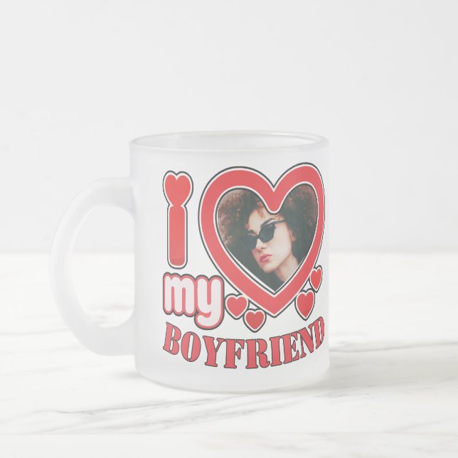 Tasse Givré I Love My Boyfriend Personnalisé (Gauche)