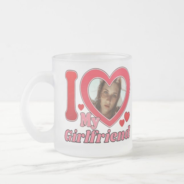 Tasse Givré I Love My Girlfriend Petit ami Femme Mari Photo (Gauche)