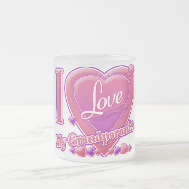 Tasse Givré I Love My Grandparents rose/violet - coeur (Centre)