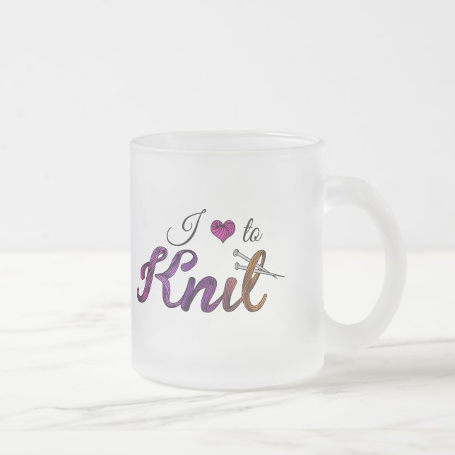 Tasse Givré I love to Knit (Droit)