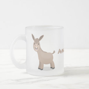 Tasse Givré Illustration d'âne miniature joyeux