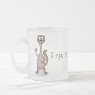 Tasse Givré Illustration de belette drôle en style cartoon