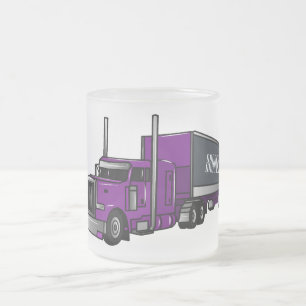 Tasse Givré Illustration de camion semi-remorque de dessin ani