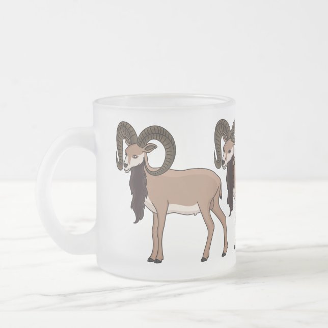 Tasse Givré Illustration de chèvre de Mouflon (Gauche)