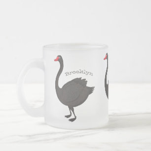 Tasse Givré Illustration de cygne noir