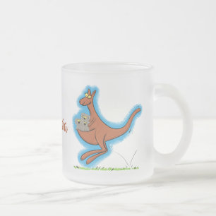 Tasse Givré Illustration de dessin animé Cute kangaroo et koal