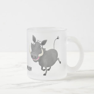 Tasse Givré Illustration de dessin animé de phacochère africai