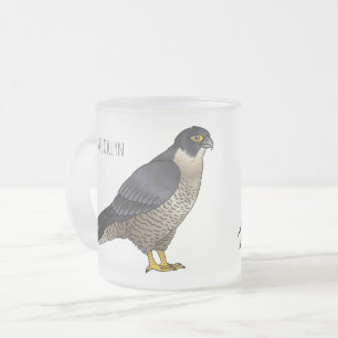 Tasse Givré Illustration de dessin animé d'oiseau faucon pèler