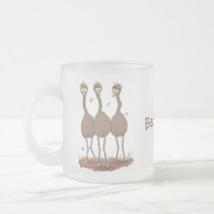 Tasse Givré Illustration de dessin animé d'un trio d'émeus aus