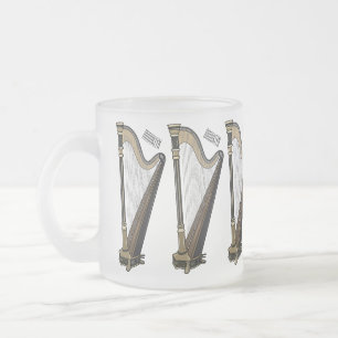 Tasse Givré Illustration de dessin animé sur la harpe