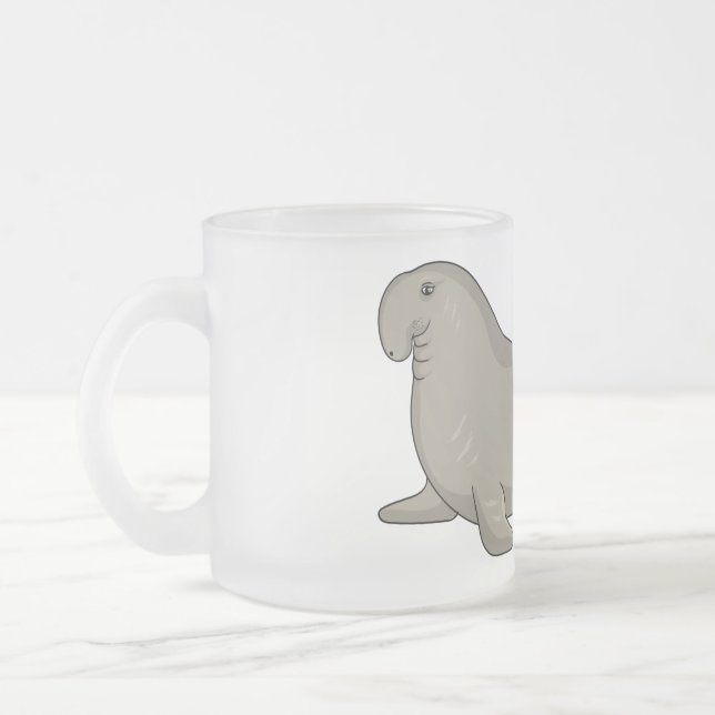 Tasse Givré Illustration de dessin de phoque éléphant (Gauche)
