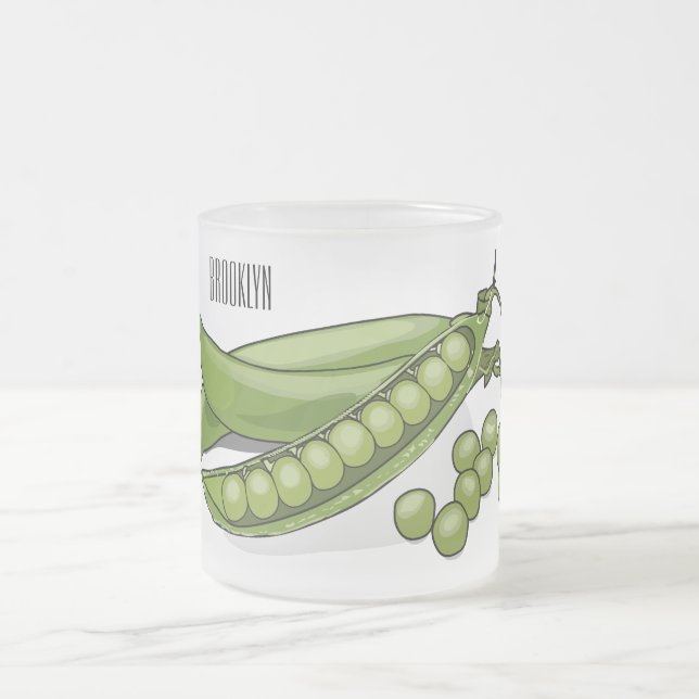 Tasse Givré Illustration de dessin de pois (Centre)