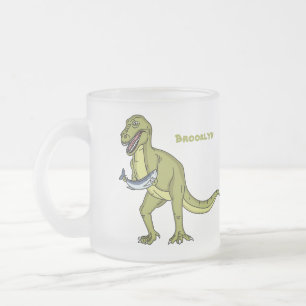 Tasse Givré Illustration de dinosaure T rex drôle