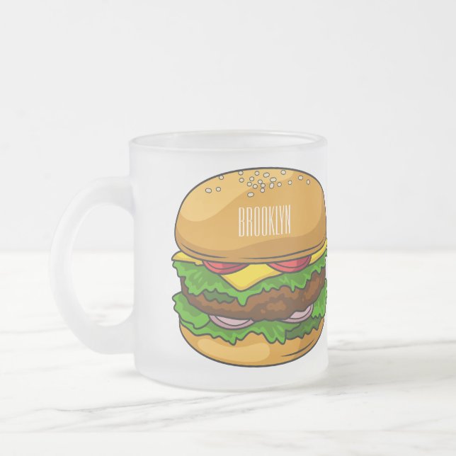 Tasse Givré Illustration de Hamburger (Gauche)