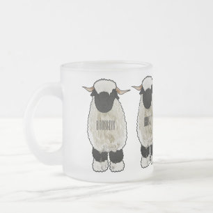 Tasse Givré Illustration de la caricature de mouton Valais Bla